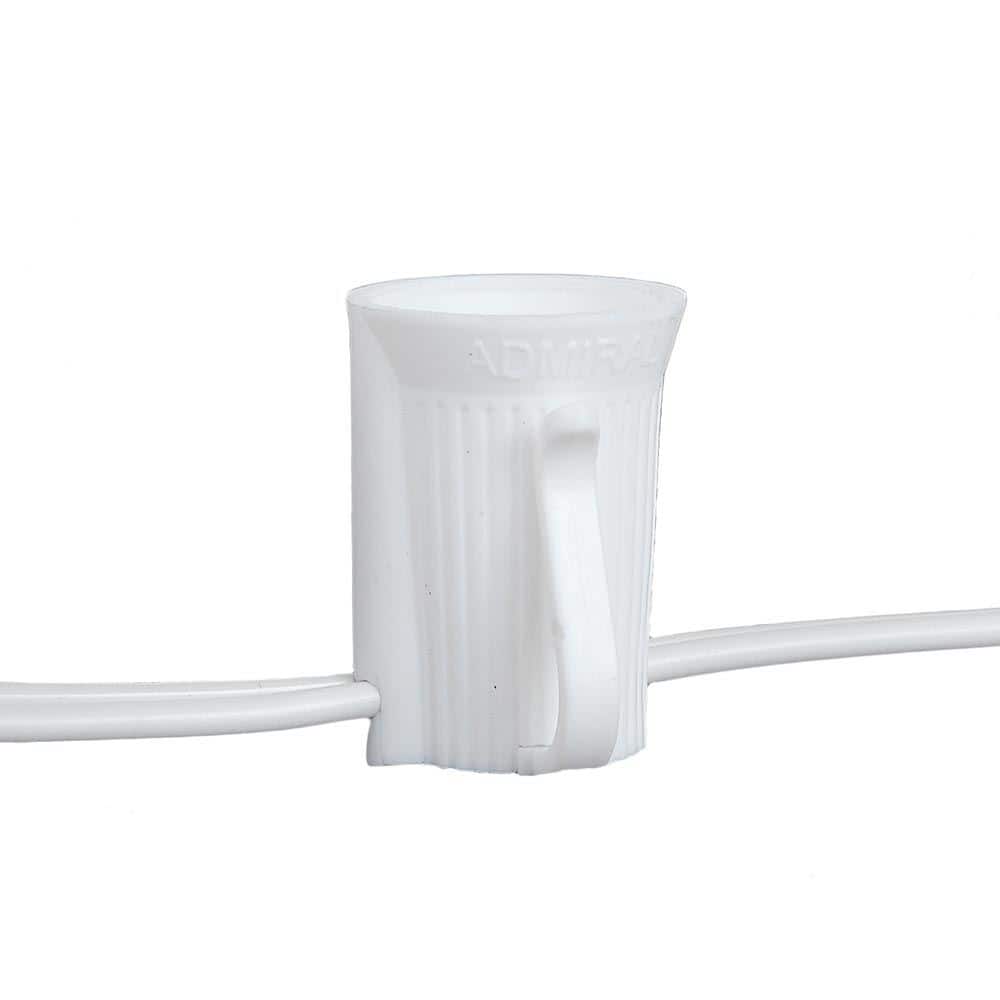 Novelty Lights 1,000 Foot C9 Christmas String Bulk Reel, White Wire, 12